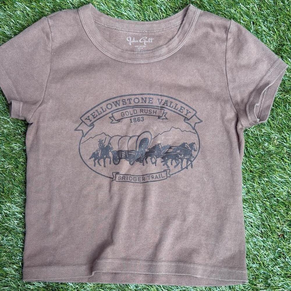 Brown brandy melville vintage style graphic tee